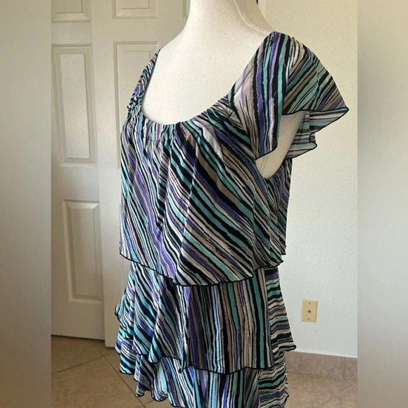 Style & Co. Petite Womens Blouse Striped Short Sleeve PP Multicolor - Picture 5 of 10